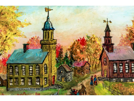 Milton Bond (1918-2010, American) Reverse Glass Painting