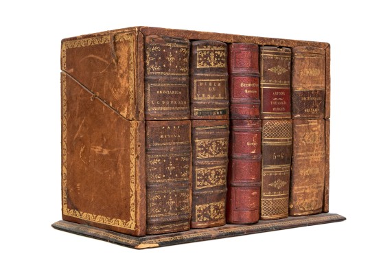 Antique Leather Bound Book Box