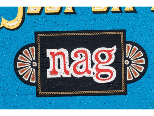 Pabst Blue Ribbon Vibrant Painted Bar Sign