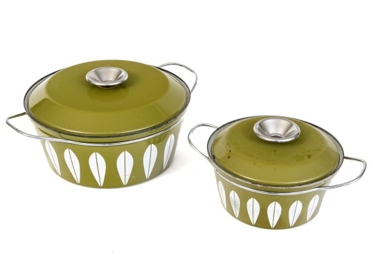 Two MCM Scandinavian Catherine Holm Ceramic Cooking Pots