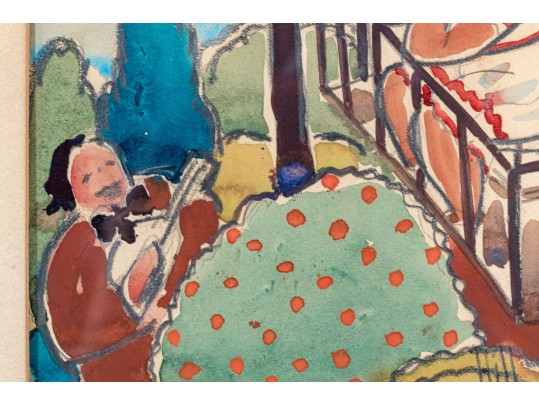 David Hill (20th C.) Watercolor On Paper, Landscape