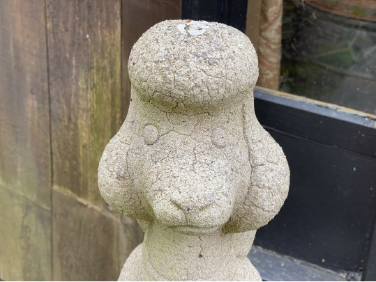 Cast Concrete Poodle Sculpture