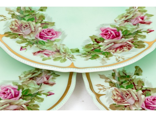 Set Of Six Royal Vienna Hand Painted Ceramic Dishes