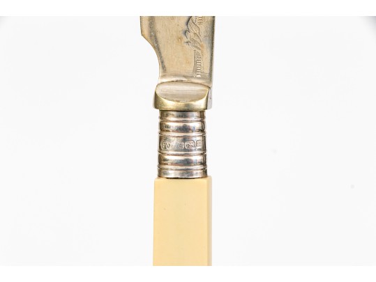 Antique English Silver Plated Fish Service With Case