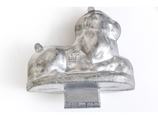 Five Vintage Lead Or Pewter Ice Cream & Chocolate Moulds