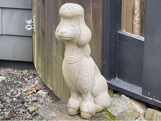Cast Concrete Poodle Sculpture