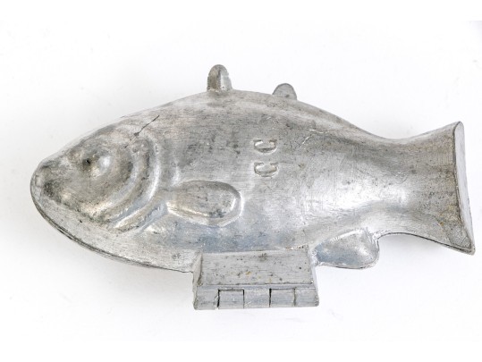 Five Vintage Lead Or Pewter Ice Cream & Chocolate Moulds