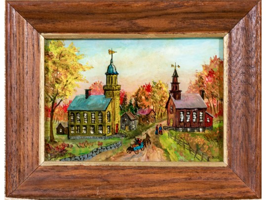 Milton Bond (1918-2010, American) Reverse Glass Painting