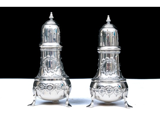 Pair Of Sterling Silver Casters, 4.56 OZT