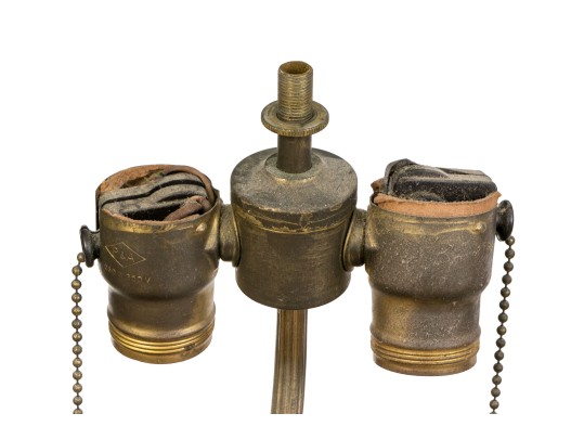 Great Pair Of 1950's Haeger Pottery Panther Lamps With Original Shades