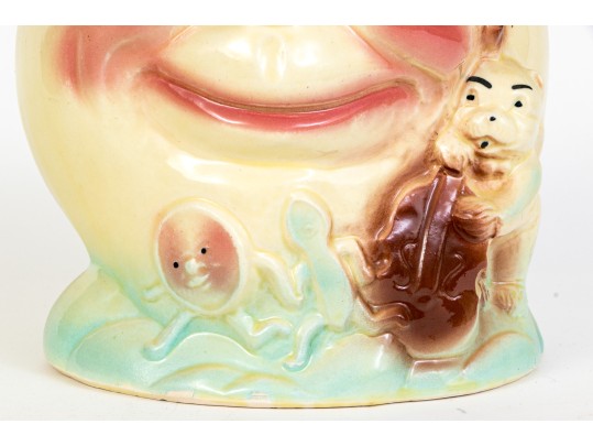 Vintage Roseville Ceramic Clown Cookie Jar