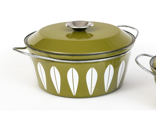 Two MCM Scandinavian Catherine Holm Ceramic Cooking Pots