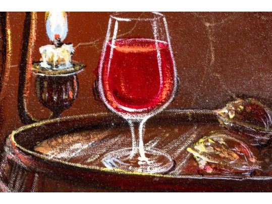 Marcel Danvil Signed Still Life Oil On Canvas With Certificate Of Authenticity