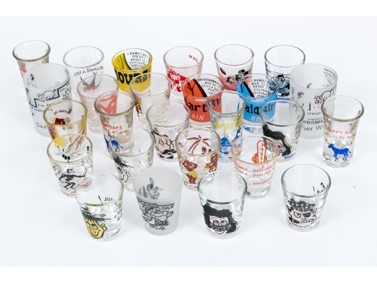 Awesome Collection Of 27 Assorted Shot Glasses