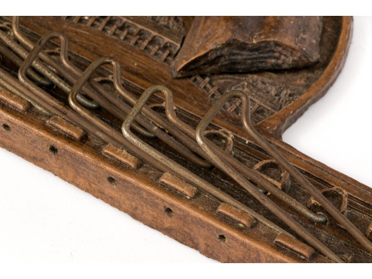 Pair Of Rustic Vintage Wall Mounted Leash / Hat Hangers