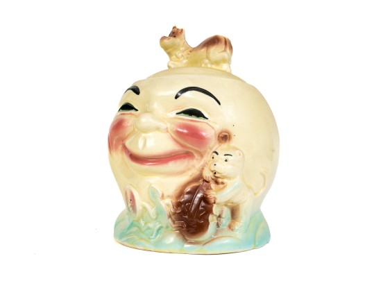 Vintage Roseville Ceramic Clown Cookie Jar