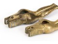 Vintage Pair Of Brass Figural Crackers