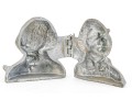 Five Vintage Lead Or Pewter Ice Cream & Chocolate Moulds