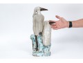 Vintage Asian Glazed Ceramic Egret Group