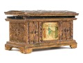 Semi Antique Carved & Gilt Finished Florentine Hinged Casket