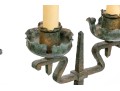 Pair Of Iron Two Light Table Lamps