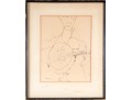 Gino Hollander (American, 1924-2015) Pen On Paper, Man Playing The Banjo 