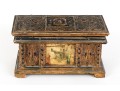 Semi Antique Carved & Gilt Finished Florentine Hinged Casket