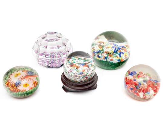 Millefiori Murano Art Glass Paperweights