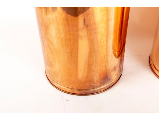 Pair Of Revere Ware Copper Umbrella Stands