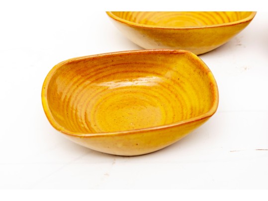 Neolia Cole Womack (1927 - 2016) Set Of Four Small Pottery Condiment Dishes