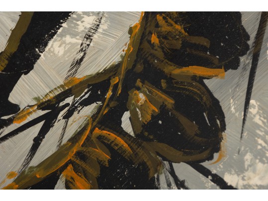 Lee Reynolds Burr (B. 1936) California Redbirds Oil On Canvas Art