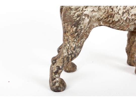 Antique Cast Iron Fox Terrier Dog Doorstop