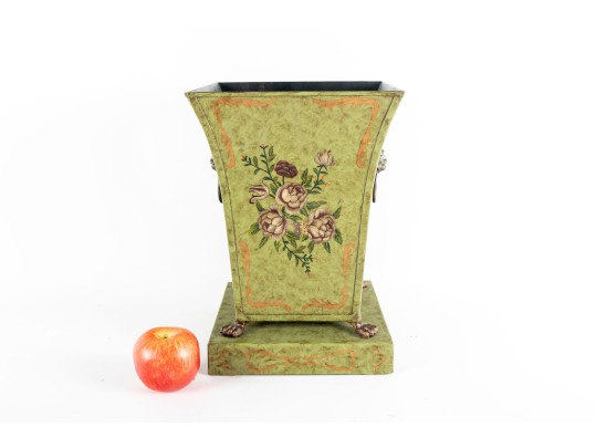 Vintage Footed Tole Planter 