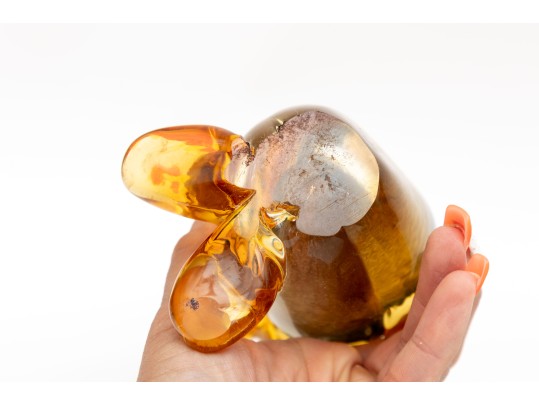 JI & Co. Murano Art Glass Owl With Millefiori Eyes
