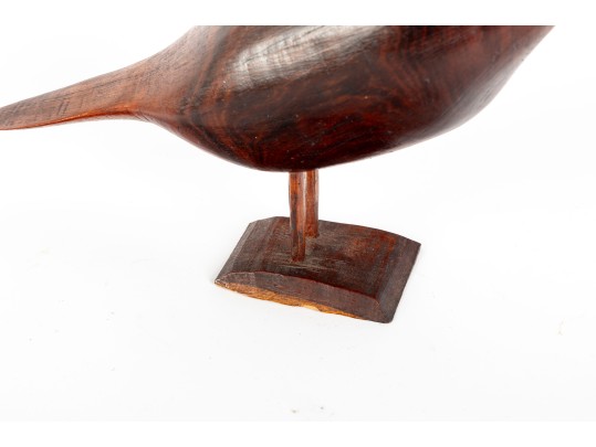 Primitive Carved Wood Sandpiper Figurine