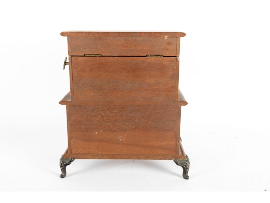 Colonial Style Vintage Wood Jewelry Music Box 