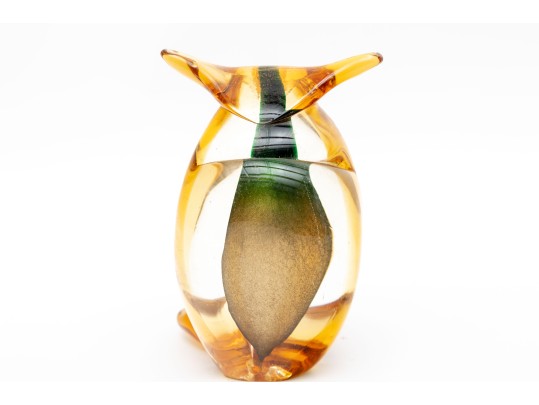 JI & Co. Murano Art Glass Owl With Millefiori Eyes