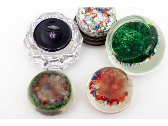 Millefiori Murano Art Glass Paperweights