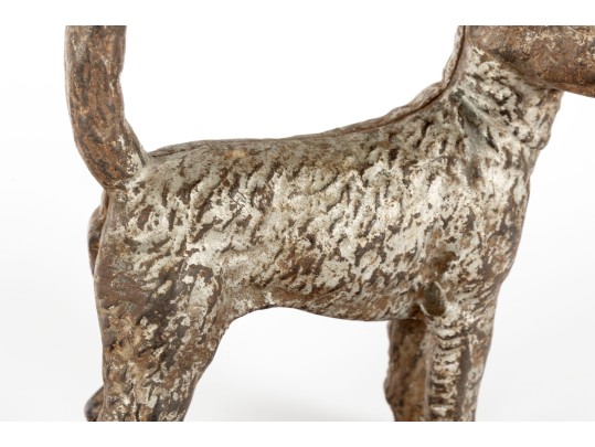 Antique Cast Iron Fox Terrier Dog Doorstop