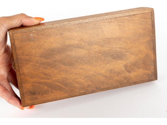 Antique Wood-Carved Cigarette Box