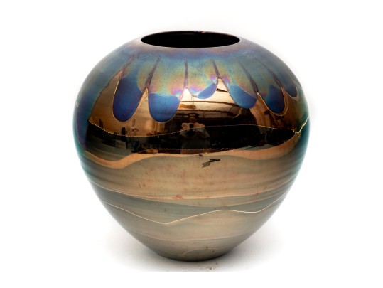 Bruce Fairman 1994 Glazed Porcelain Contemporary Vase.