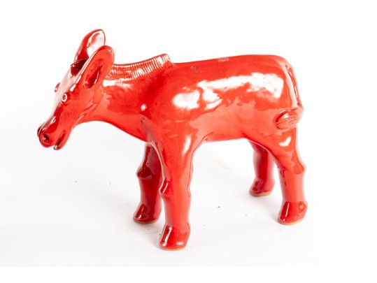 Larry Moore (Seagrove, NC) Earthenware Art Pottery Animal Sculptures 