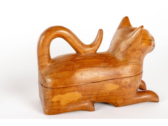 Pair Of Hand-Carved Animal Sculptures 