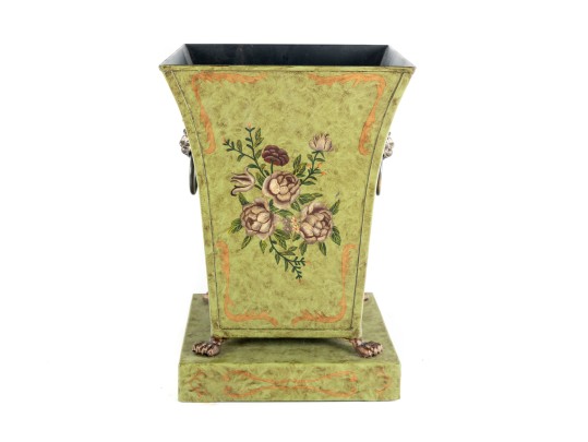 Vintage Footed Tole Planter 