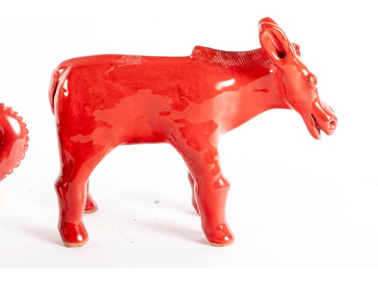 Larry Moore (Seagrove, NC) Earthenware Art Pottery Animal Sculptures 