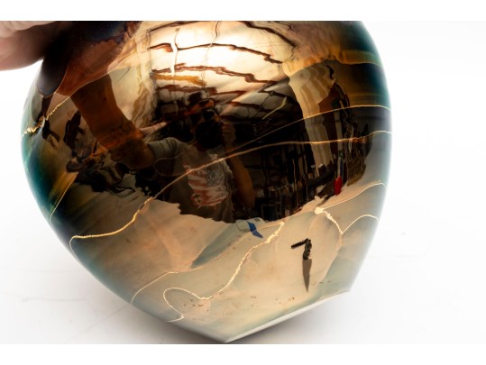 Bruce Fairman 1994 Glazed Porcelain Contemporary Vase.