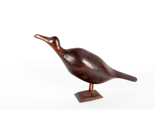 Primitive Carved Wood Sandpiper Figurine