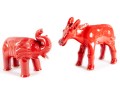Larry Moore (Seagrove, NC) Earthenware Art Pottery Animal Sculptures 