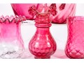Vintage Cranberry Depression Glass Vases