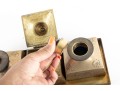 Solid Brass Antique Portuguese Inkwell Set